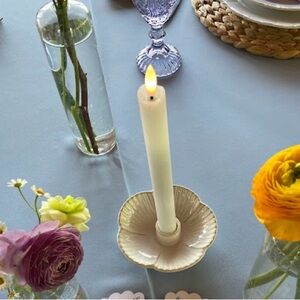 Flameless Taper Candles + Holders